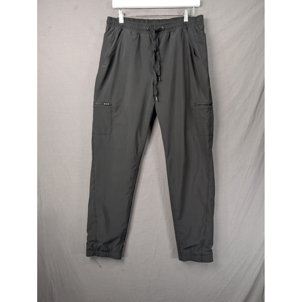 Eddie Bauer Polar Lined Pull On Travel Pant Gray Plaid Size 8